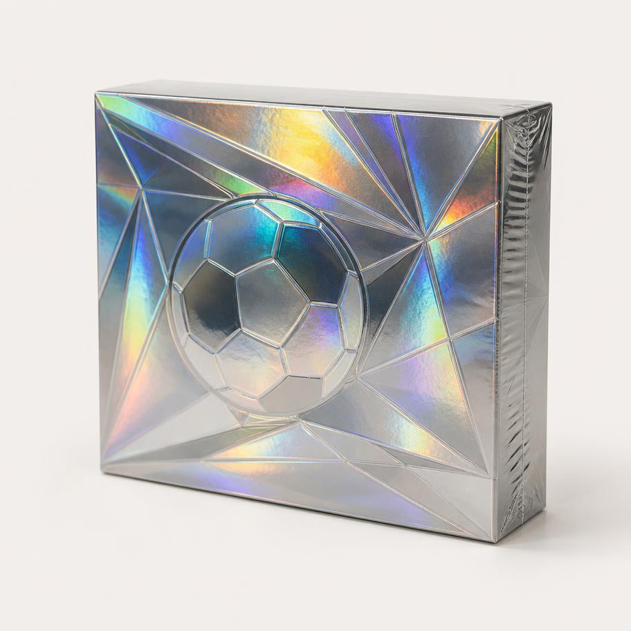 Sealed unbranded football card box representing the Chrome range